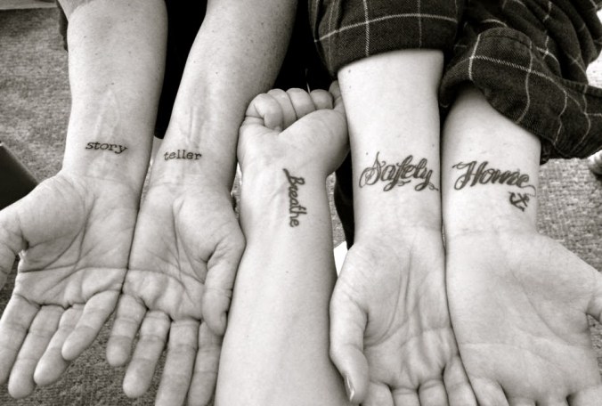 3 girls tattoos